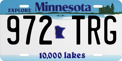 MN license plate 972TRG