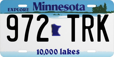 MN license plate 972TRK