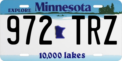 MN license plate 972TRZ