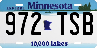 MN license plate 972TSB