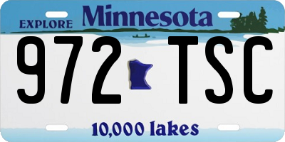 MN license plate 972TSC