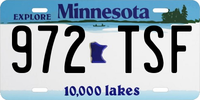 MN license plate 972TSF