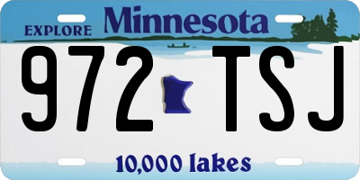 MN license plate 972TSJ