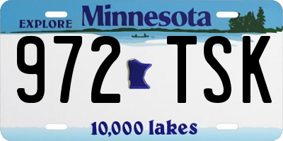 MN license plate 972TSK