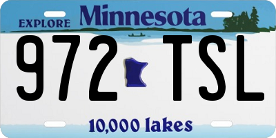 MN license plate 972TSL