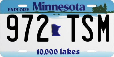 MN license plate 972TSM