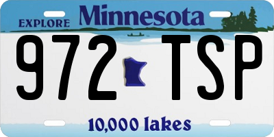 MN license plate 972TSP