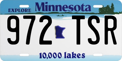 MN license plate 972TSR