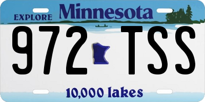MN license plate 972TSS