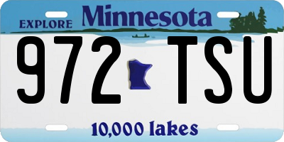 MN license plate 972TSU