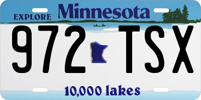 MN license plate 972TSX