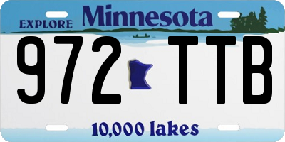MN license plate 972TTB
