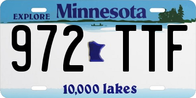 MN license plate 972TTF