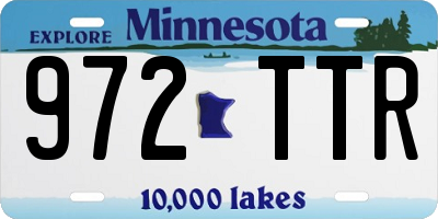 MN license plate 972TTR