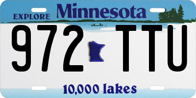 MN license plate 972TTU