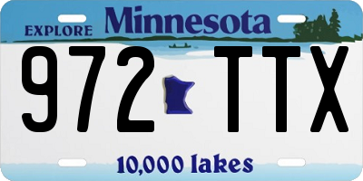 MN license plate 972TTX