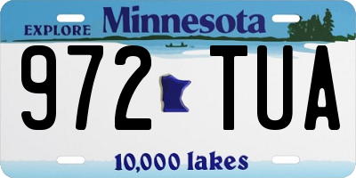 MN license plate 972TUA
