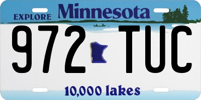 MN license plate 972TUC