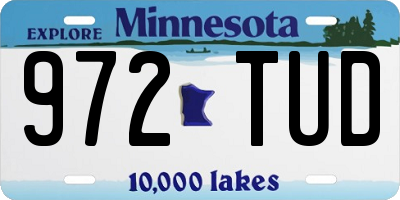 MN license plate 972TUD