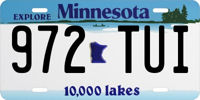 MN license plate 972TUI