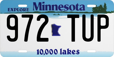 MN license plate 972TUP
