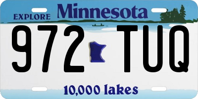 MN license plate 972TUQ