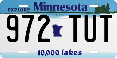 MN license plate 972TUT