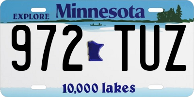 MN license plate 972TUZ