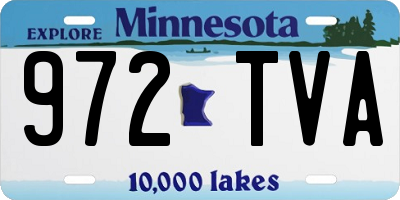 MN license plate 972TVA