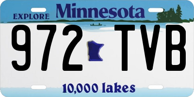 MN license plate 972TVB