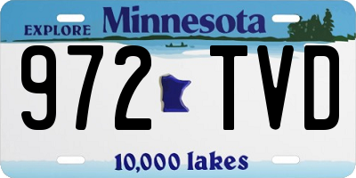 MN license plate 972TVD