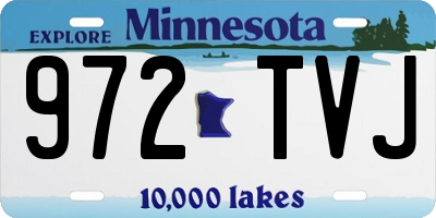 MN license plate 972TVJ