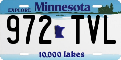 MN license plate 972TVL