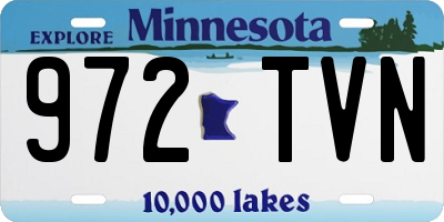 MN license plate 972TVN