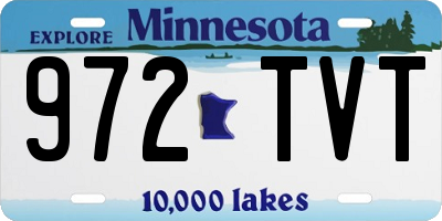 MN license plate 972TVT