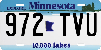 MN license plate 972TVU