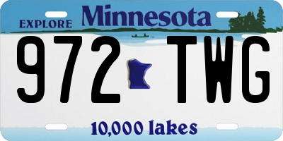 MN license plate 972TWG