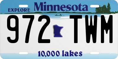 MN license plate 972TWM