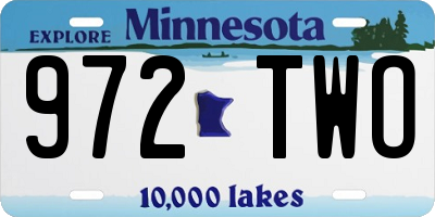 MN license plate 972TWO
