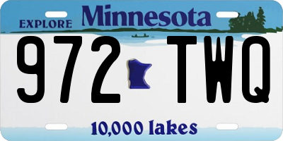 MN license plate 972TWQ