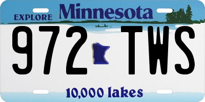 MN license plate 972TWS