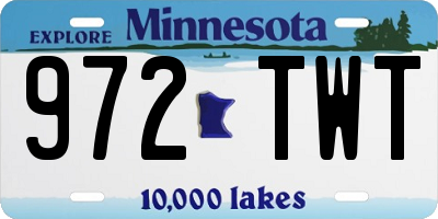 MN license plate 972TWT