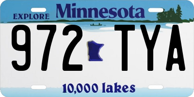MN license plate 972TYA