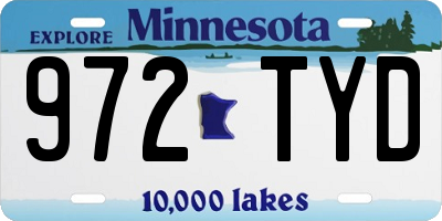 MN license plate 972TYD