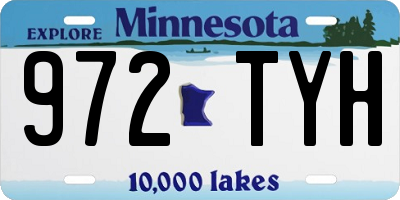 MN license plate 972TYH