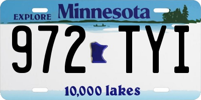 MN license plate 972TYI