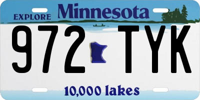 MN license plate 972TYK