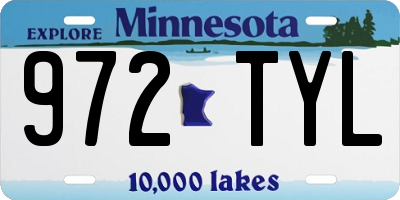 MN license plate 972TYL