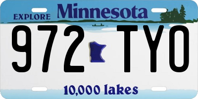 MN license plate 972TYO
