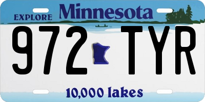 MN license plate 972TYR